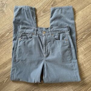 American Eagle High Rise Corduroy Mom Stretch Jeans / Women’s US 4 / Blue